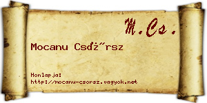 Mocanu Csörsz névjegykártya